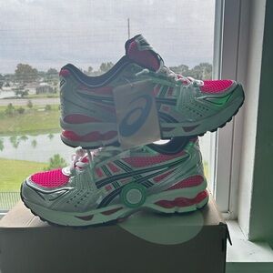 Asics Pink and Silver Athletic Sneakers